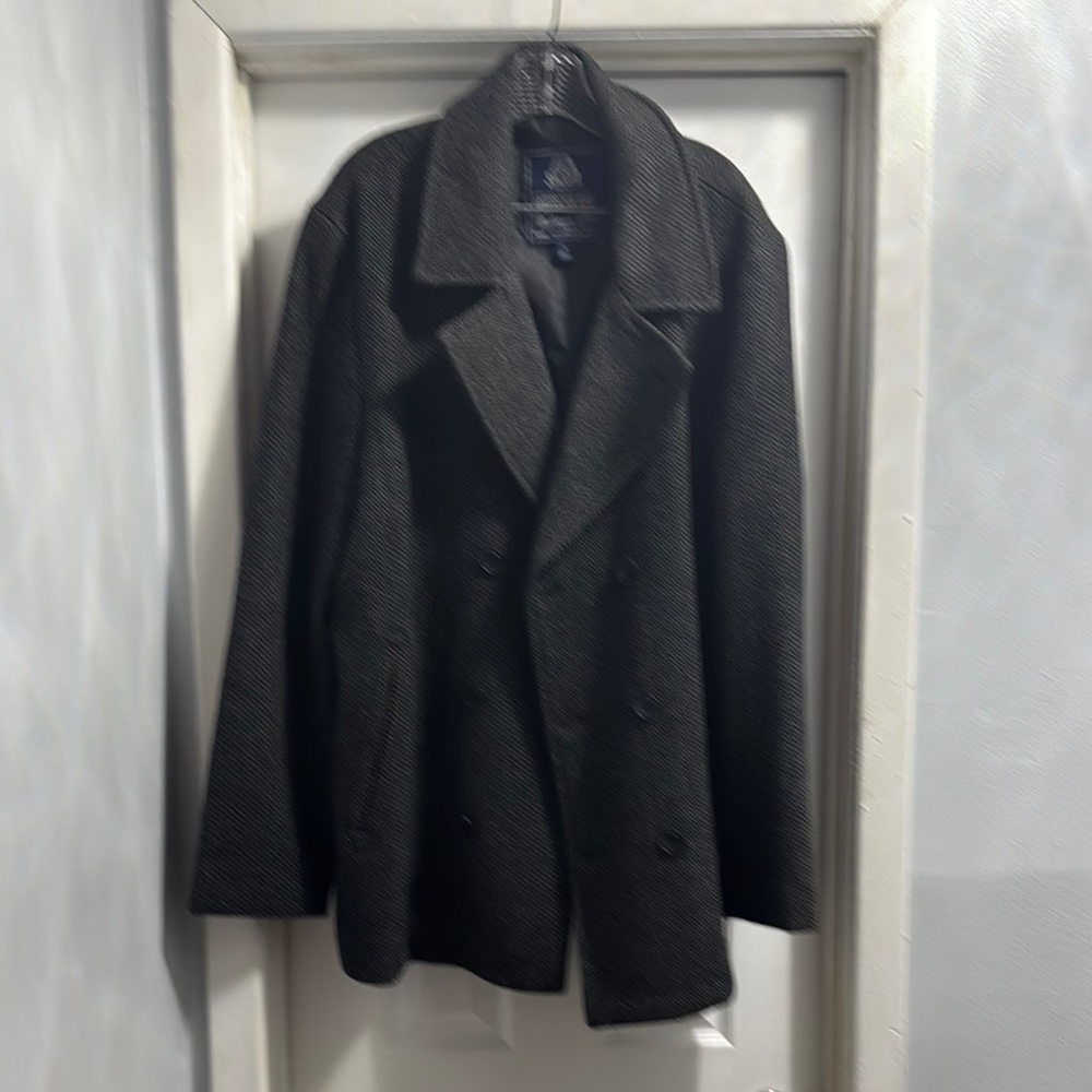 Black Double-Breasted Peacoat